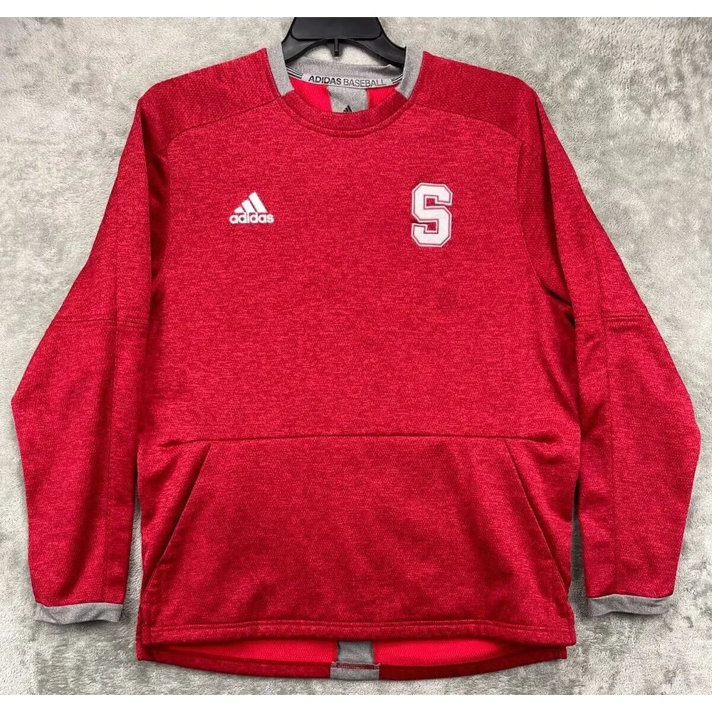 Adidas Baseball Men's Sweatshirt Stanford Cardinals Large Red Long Sleeve‎
